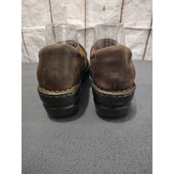 Born BOC Peggy Chocolate Oiled Leather Clogs C45723 Women's Size 10 M - Picture 8 of 11